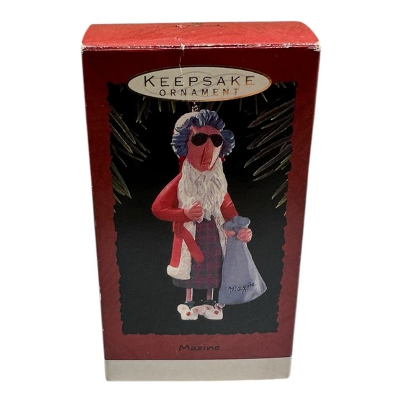 Hallmark Christmas Ornament Maxine NEW 1993 Bunny Slippers Humor - Picture 3 of 6